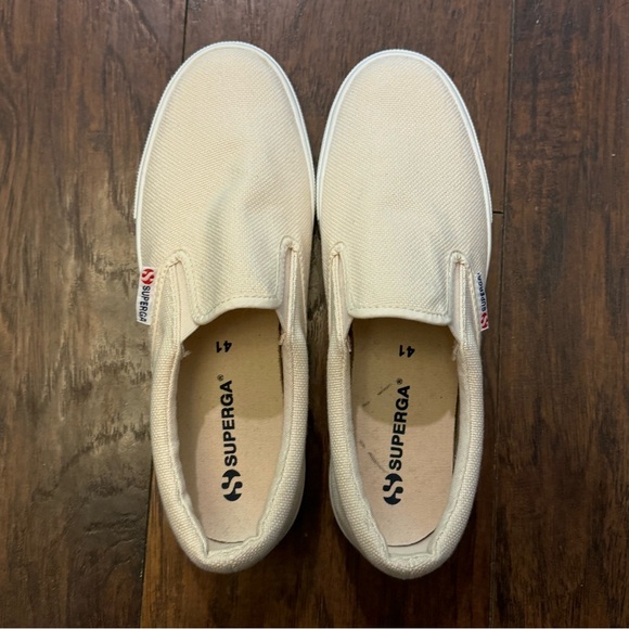 SUPERGA 2306 Cotu Platform Beige Platform Slip-on Sneaker - Picture 6 of 9
